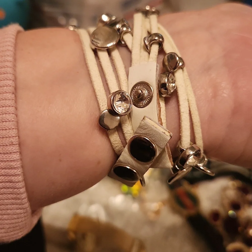 Geneva Platinum wrap bracelet watch